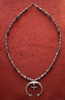 Vintage 1960s-1970s  Navajo Silver bead Necklace with Classic Style Naja