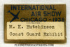 1938 Chicago International Air Show Exhibitor Badge of M.K. Hutchinson, USCG Exhibit