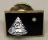 Wonderful Circa 1969 Apollo Space Capsule Tie Pin with Pearl Moon