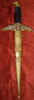 WWII Era Model 1932 Hungarian Air Force Dagger with Pilot Monogram on Scabbard
