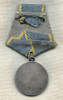 WWII USSR Medal for Service in Battle with Post-1943 Ribbon Mount