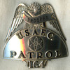 Rare ca 1947 US Atomic Energy Commission (USAEC) First Issue Security Patrol Trooper Hat Badge