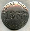 Great, Large Circa 1900s Worcester, Massachusetts Special Police Badge by Gard Co.