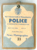 Rare 1970-1971 Massachusetts & Boston Joint Issue Police Lines Badge to Springfield Union Photograph