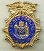 Nice 1940's - 50's NY City Police Department Inspector Rank Miniature or Wallet Badge