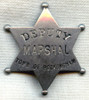 Circa 1900 Rockingham Missouri Deputy Marshal 6 Point Star Badge