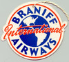 1940s Braniff International Airways Baggage Tag