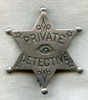Great Old 1920s Stock Private Detective Star Badge by Irvine & Jachens