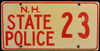 Ext. Rare 2nd Issue 1950s NH State Police Lic. Plate Painted OVER a FIRST ISSUE PLATE