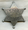 Beautiful 1900s Aurora, Colorado 6-Point Police Star Badge