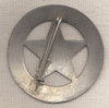 Circa 1890s Iconic LARGE Old West "Stock" Deputy Sheriff Circle Star Badge