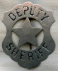 1880s - 90s HUGE Old West Stock Deputy Sheriff Circle Star Cut Out Shield Badge by Quint
