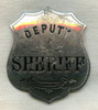 1880s-1890s "Old West" Stock Deputy Sheriff Shield Badge by Gun Maker Iver Johnson