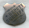 Great 1890s Old West Deputy Sheriff Stock Badge with Very Unique Lettering