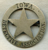 Wonderful 1870's - 80's 'Old West' Iowa Detective Association Circle Star Badge