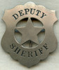 Nice Iconic 1890's - 1900's Stock Western Deputy Sheriff Circle Star Cut Out Shield Badge