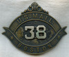 1880s-1890s Boston, Massachusetts US Mail Hat Badge with Low 2-Digit Applied Number