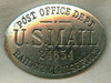 Rare Circa 1900 Post Office Dept. Railway Mail Service Hat Badge