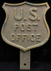 Wonderful 1920's - 30's U.S. Post Office Bronze License Plate 'Topper' or Tag. Exceptional Condition