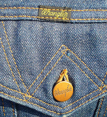 1960s or 70s Wrangler Denim Button Jacket in Size 46