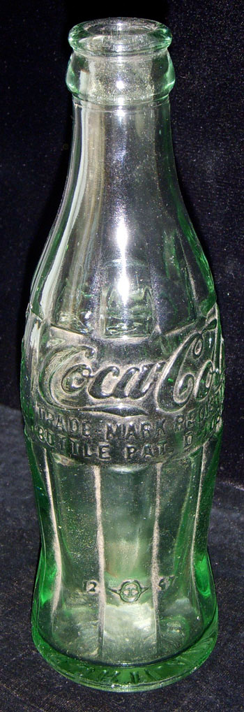 1947年 Coca-Cola ガラス瓶 グリーン Petersburg, VA 1947cokebottleportlandrev__408