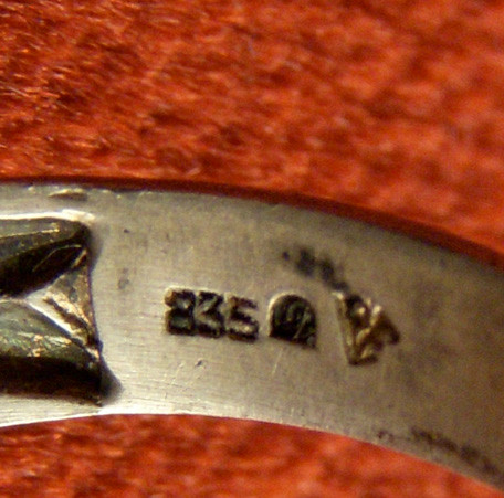 Classic WWII Nazi Wehrmacht or Panzer Skull & Crossbones Ring in