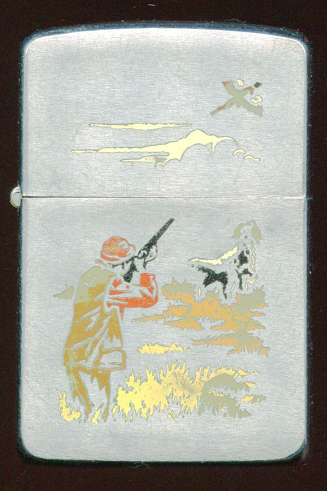 Circa 1958 Zippo Lighter with Pheasant Hunting Scene