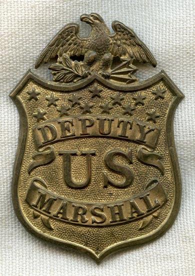 Wonderful 1880s-1890s Deputy US Marshal Badge with 
