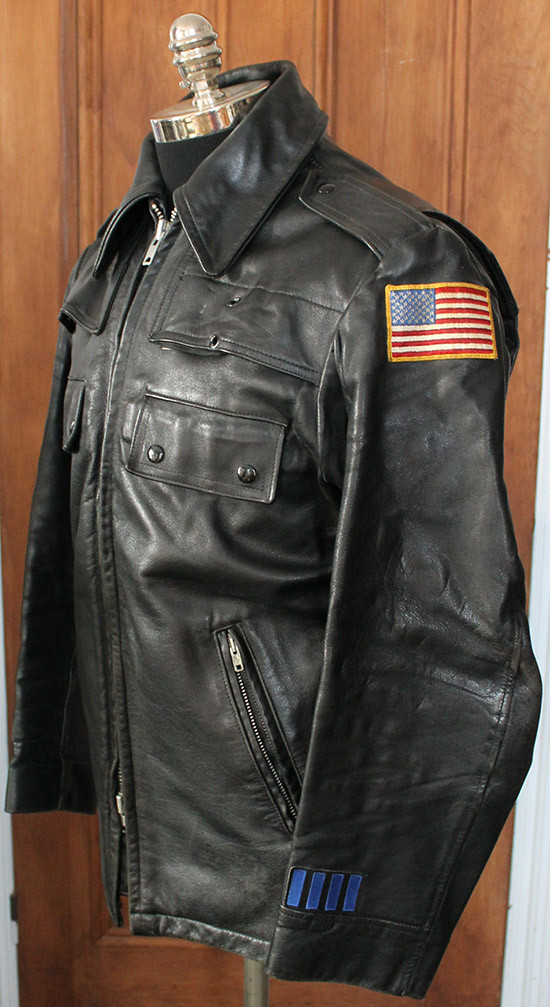 Cool 1980's-90's Leather Police Jacket from Haverhill, MA