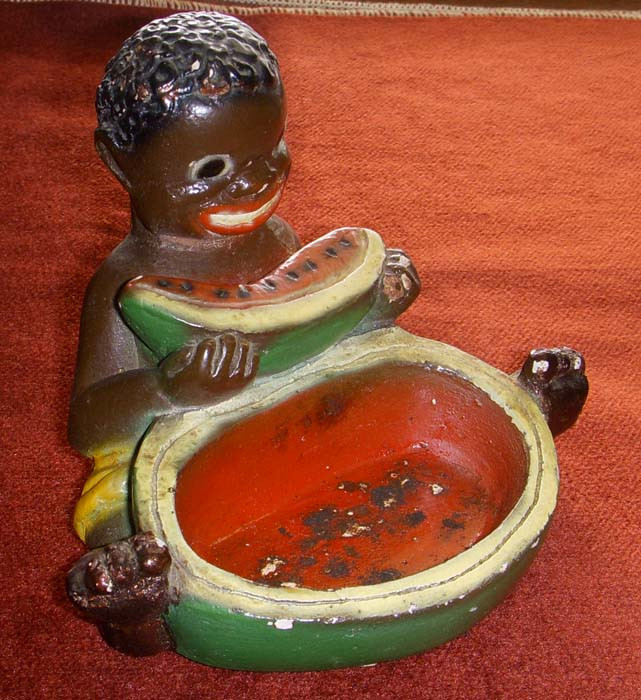 black boy with watermellon fishing pole The Watermelon Man Lot - Vintage 1940's Occupied