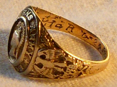 10K Gold WWII Women's Army Corps (WAC) Ring