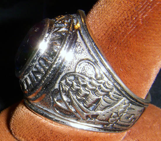 Circa 1950s-1960s US Navy Ring in Sterling Silver