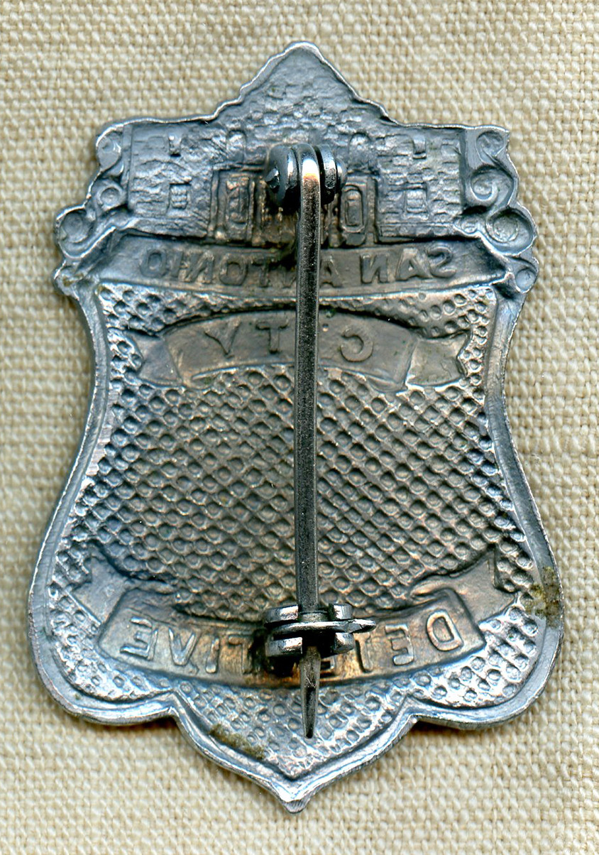 Rare 1940's - 1950's San Antonio Texas Police City Detective Badge