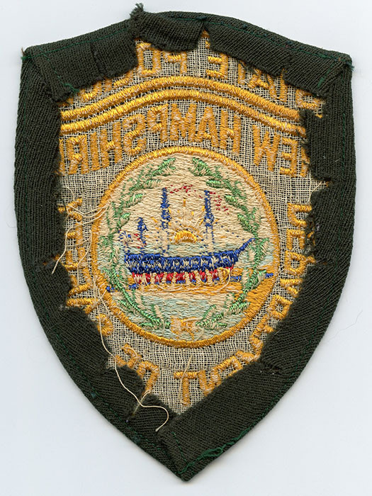 Beautiful Early 1960's NH State Police Shoulder Patch on Gabardine