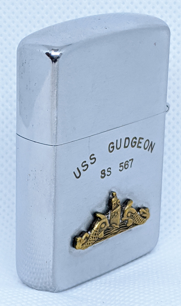 米国海軍 [USS Gudgeon SS-567] 潜水艦 プラーク 木製盾 Beautiful Mid - 1950's USS Gudgeon SS - 567 Submarine Lighter by