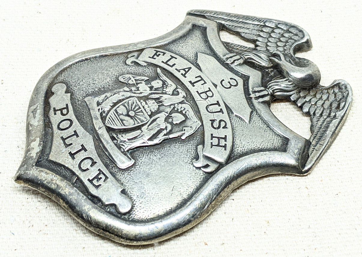 Ext Rare & Huge 1880s Flatbush (Brooklyn) NY Pre NYPD