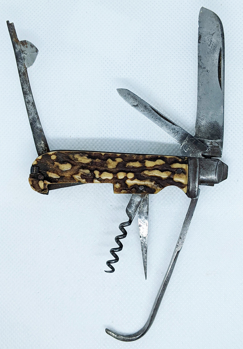 Great 1860s-1870s Robinson's Sheffield English Horseman's Knife