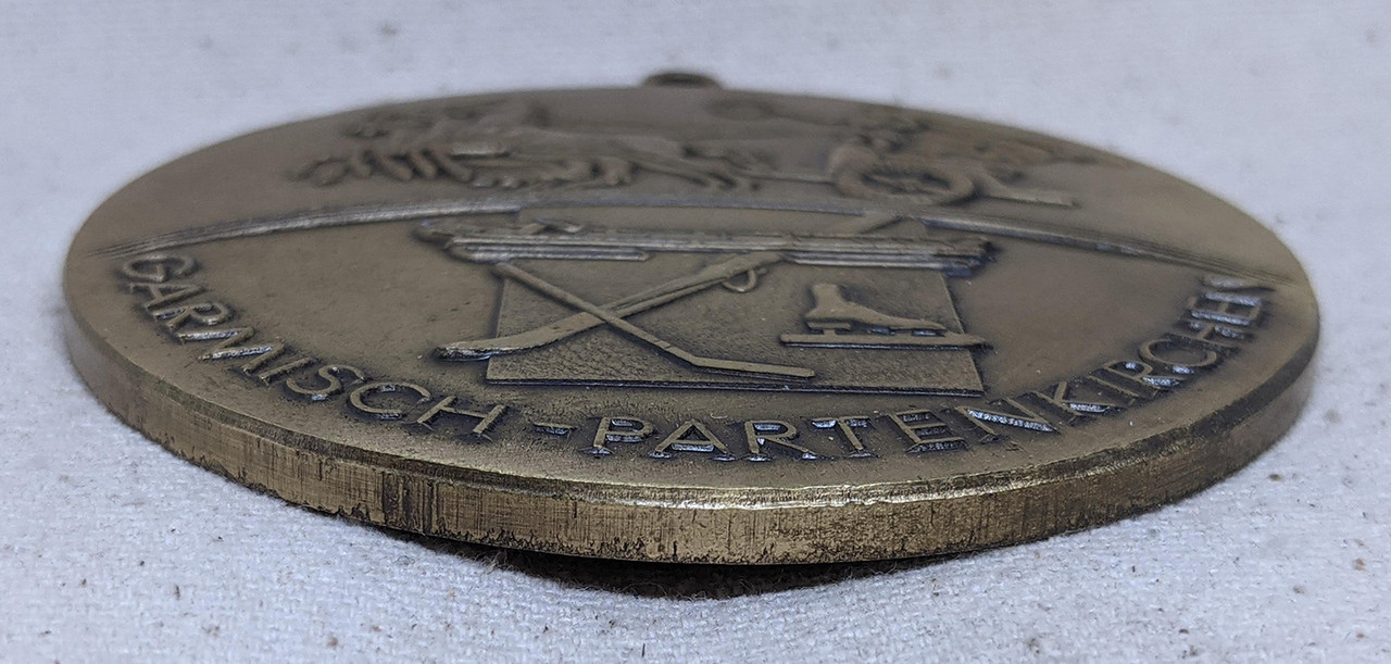 Large 1936 Winter Olympic Games Participant Medal in Bronze white