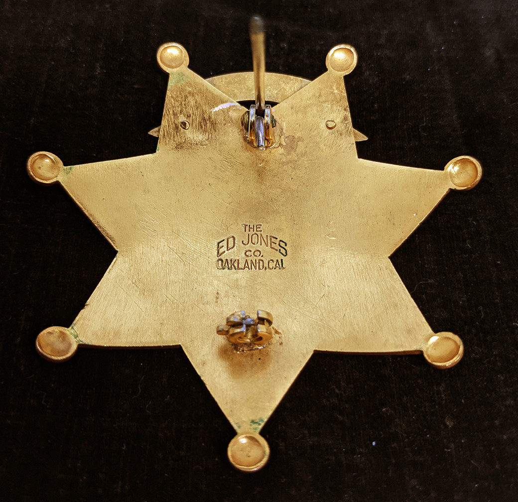 Stunning Ca 1950 Alameda Co CA Deputy Sheriff Badge, Named and