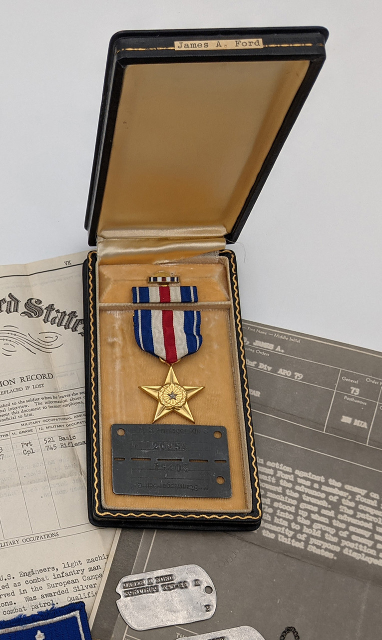 Nice WWII ETO Silver Star Purple Heart POW Grouping of 79th Div