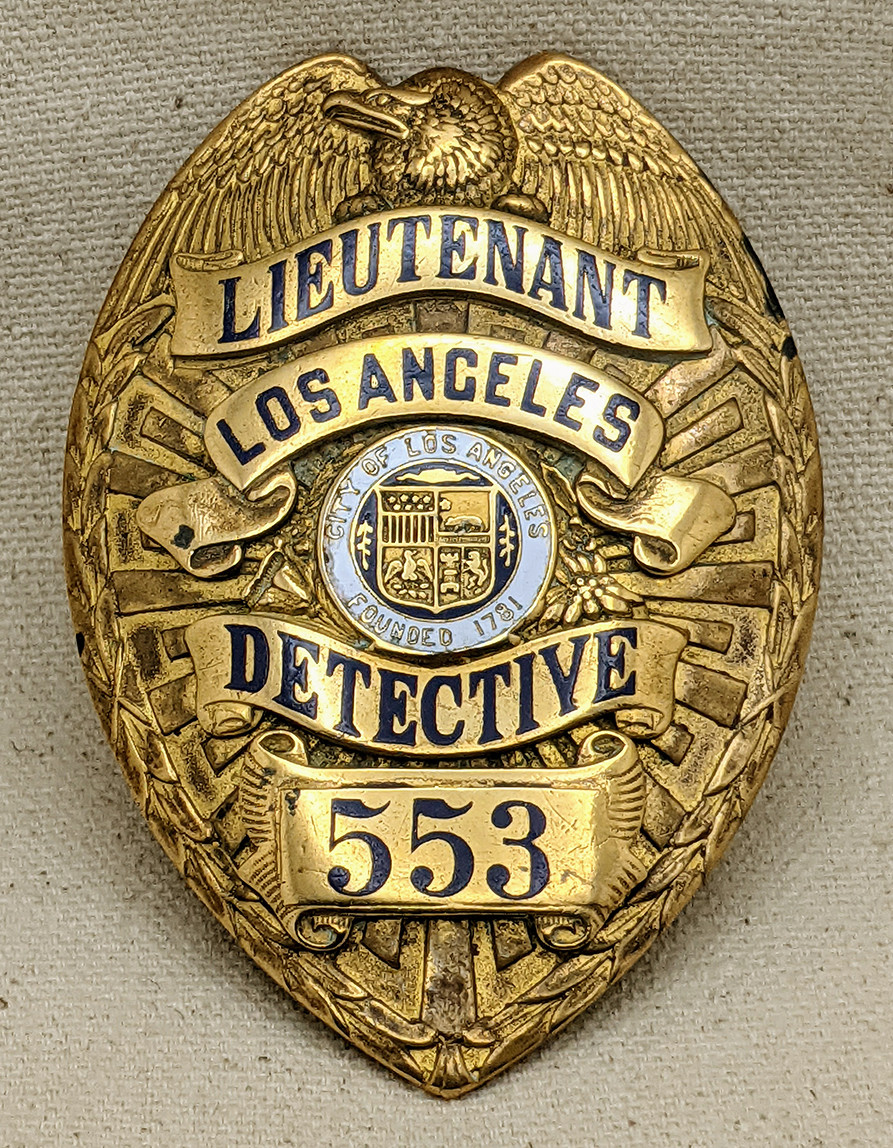 Beautiful 1926 Los Angeles Police Series 5 Detective Lieutenant