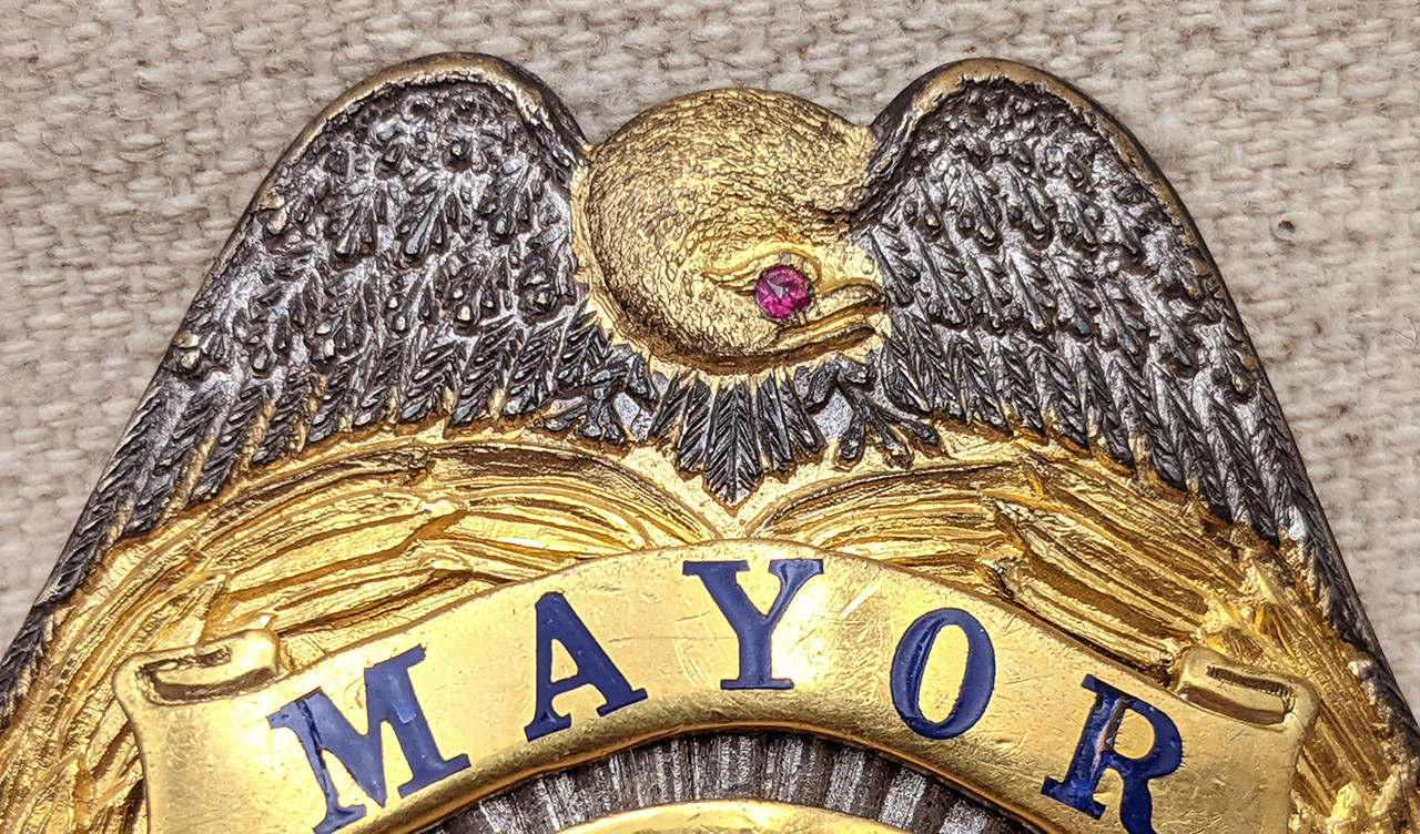 Stunning Old 1936-37 Ventura CA Police Badge of Mayor George a