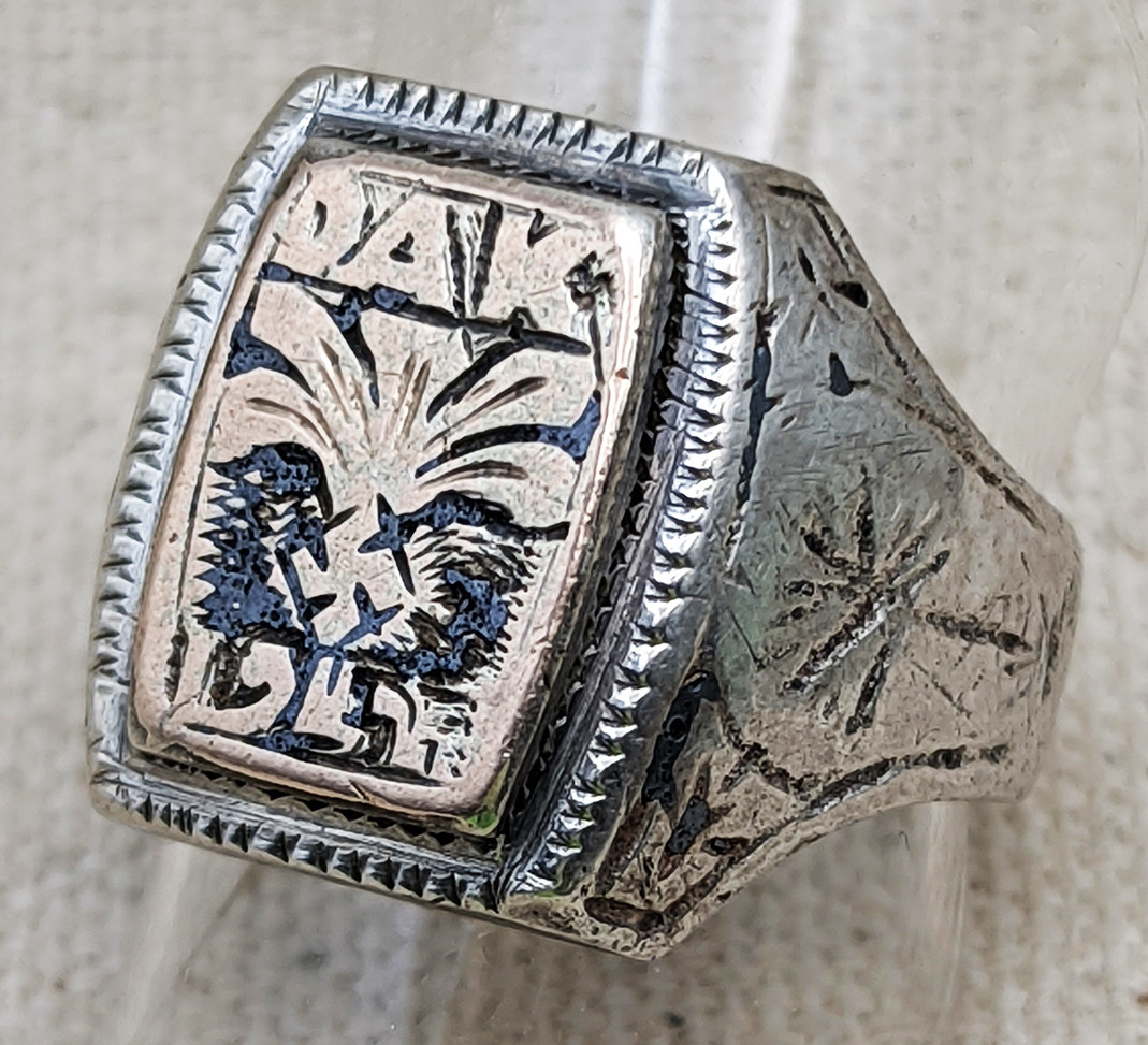 Great Salty 1942 Deutsches Afrikakorps DAK Ring in 800 Silver with