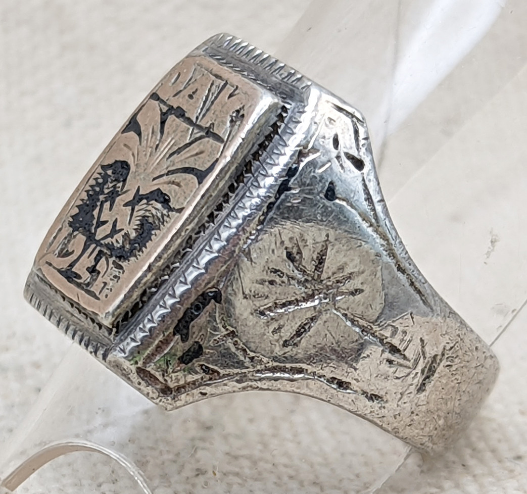 Great Salty 1942 Deutsches Afrikakorps DAK Ring in 800 Silver with