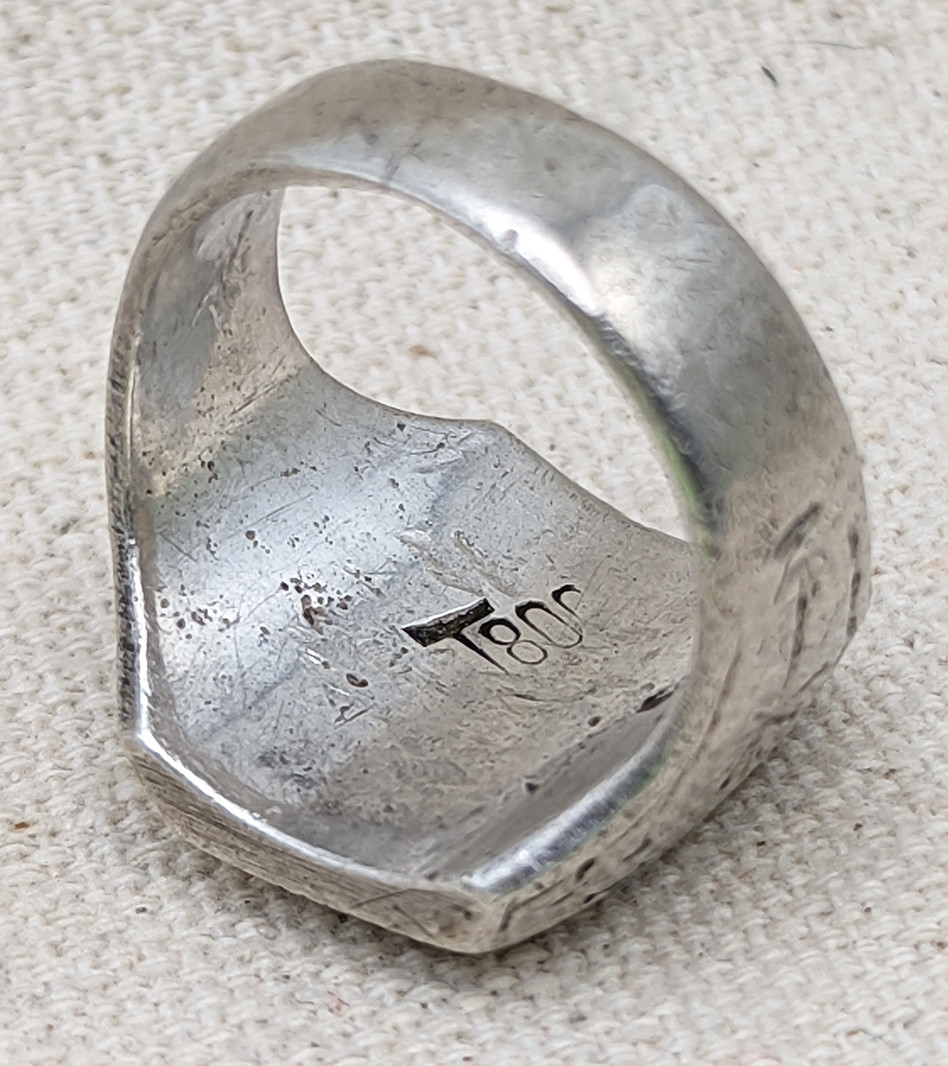 Great Salty 1942 Deutsches Afrikakorps DAK Ring in 800 Silver with