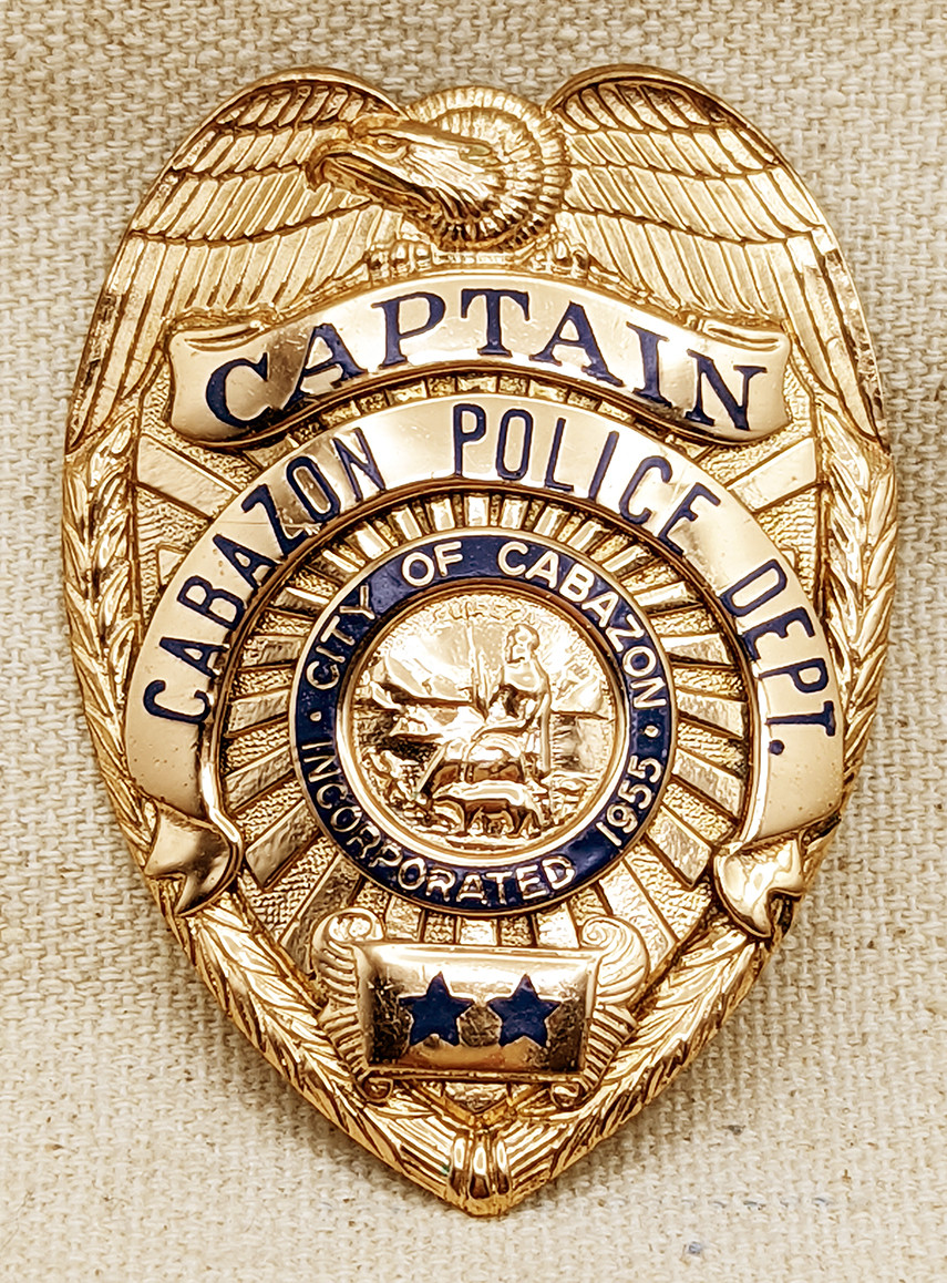 Ext Rare 1st Issue of Defunct Agency ca 1955 Cabazon CA Police