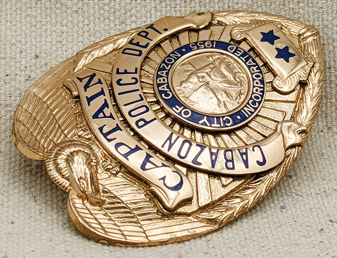 Ext Rare 1st Issue of Defunct Agency ca 1955 Cabazon CA Police