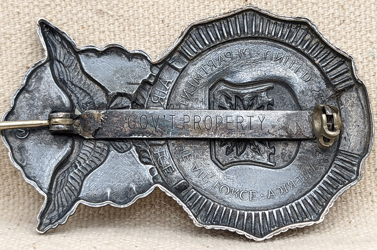 Scarce Early 1960s USAF Air Police Badge # L654 with Unique