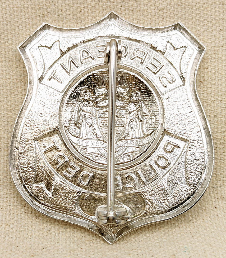 Ca 1990s Philadelphia PA Police Sergeant Badge # 8633