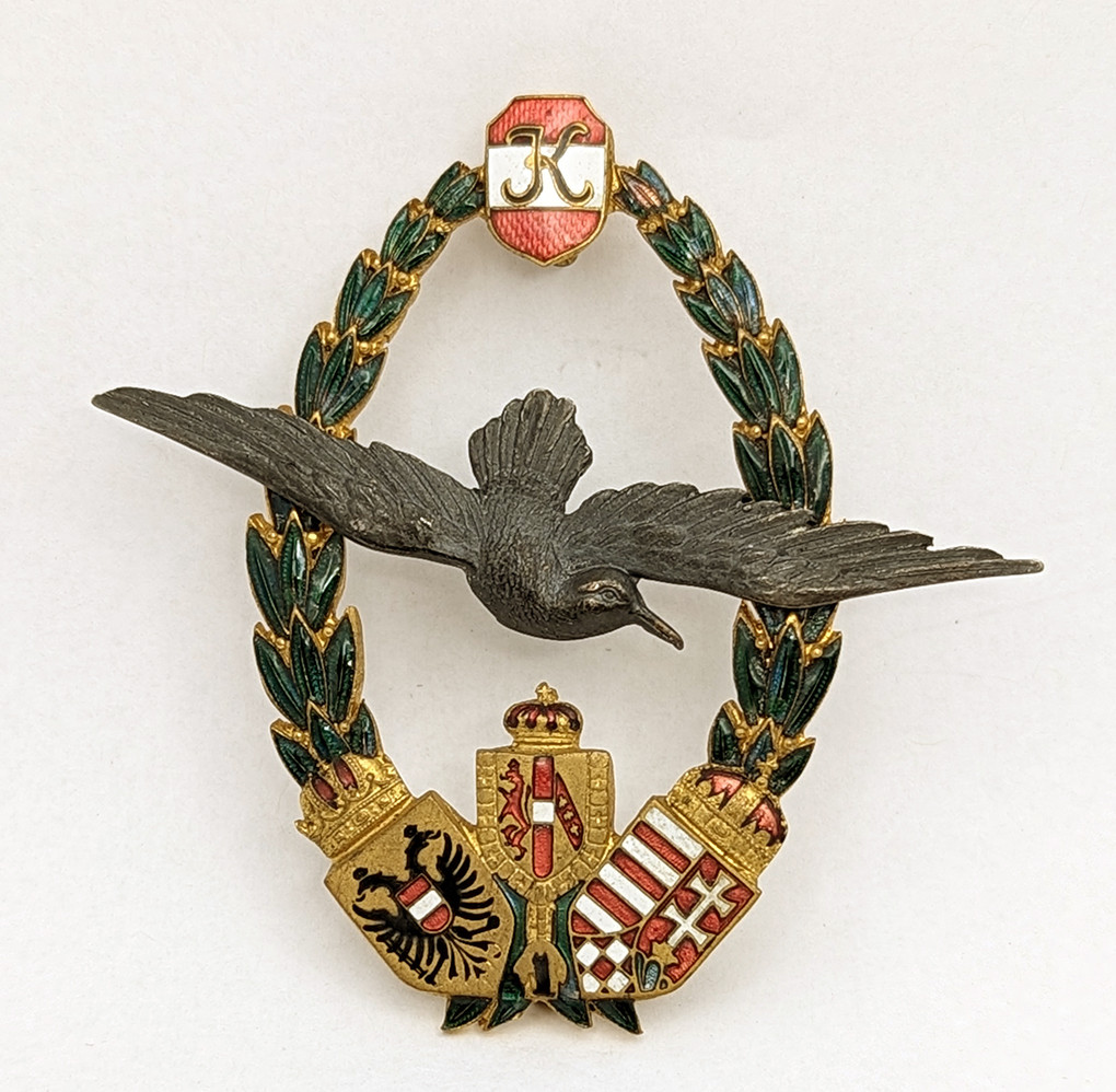 Ext Rare WWI Austrian Navy M1918 Pilot Badge by Zimbler
